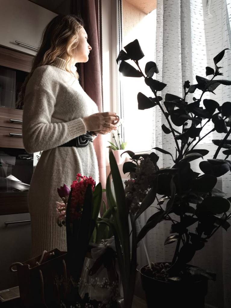 morning coffee, woman